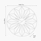 image 3 of Round Geometric Wall Clock in Gold Metal