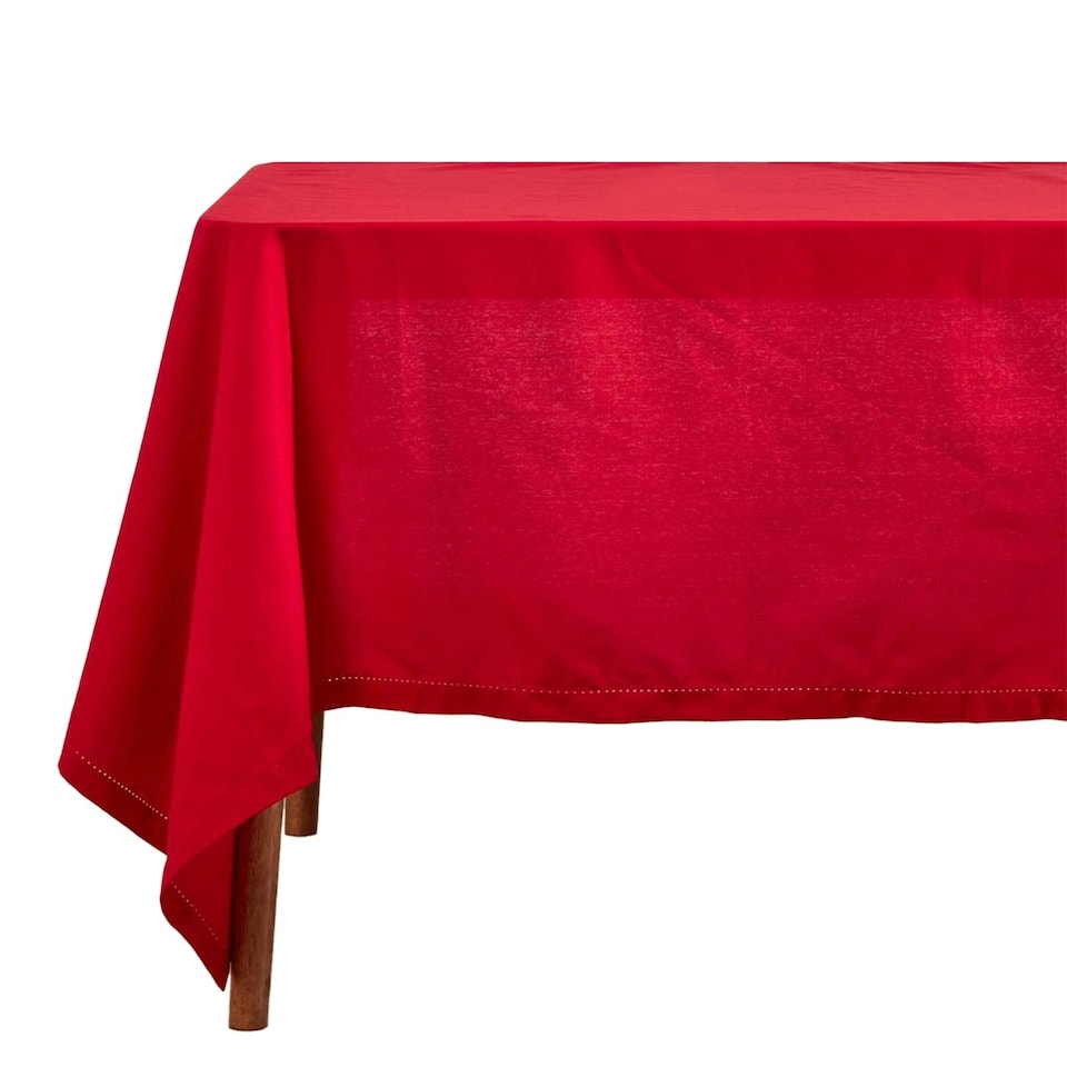 image 1 of Homescapes Red Tablecloth - 178 x 300 cm Red