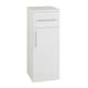 image 1 of Single Door Bathroom Base Unit - Gloss White - (Impact) | White | White | 1
