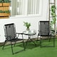 image 2 of Outsunny 2Pcs Outdoor Patio Chairs, Portable Garden Loungers Black