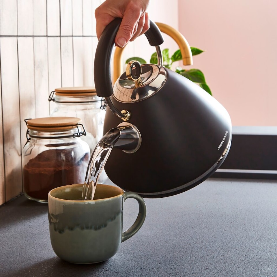 image 1 of MORPHY RICHARDS ACCENTS PYRAMID KETTLE BLACK