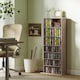 image 2 of HOMCOM CD Storage Unit DVD Tower Blu-ray Storage Shelf for Living Room | Brown | Natural wood finish