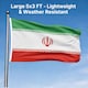image 2 of Iran Old Persia Flag 5ft x 3ft with Brass Eyelets - Polyester Iranian Flag Banner for Cultural Display, Themed Decor, Room, Bar & Garden Decor | Multi