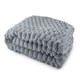 image 1 of Leah Collection Deluxe Throw in Charcoal (55" x 71") Grey | Grey