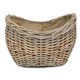 image 3 of Small Boat Shaped Rattan Log Basket with Hessian Lining
