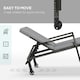 image 4 of Outsunny Wicker Chaise Sun Lounger Garden with Adjustable Backrest