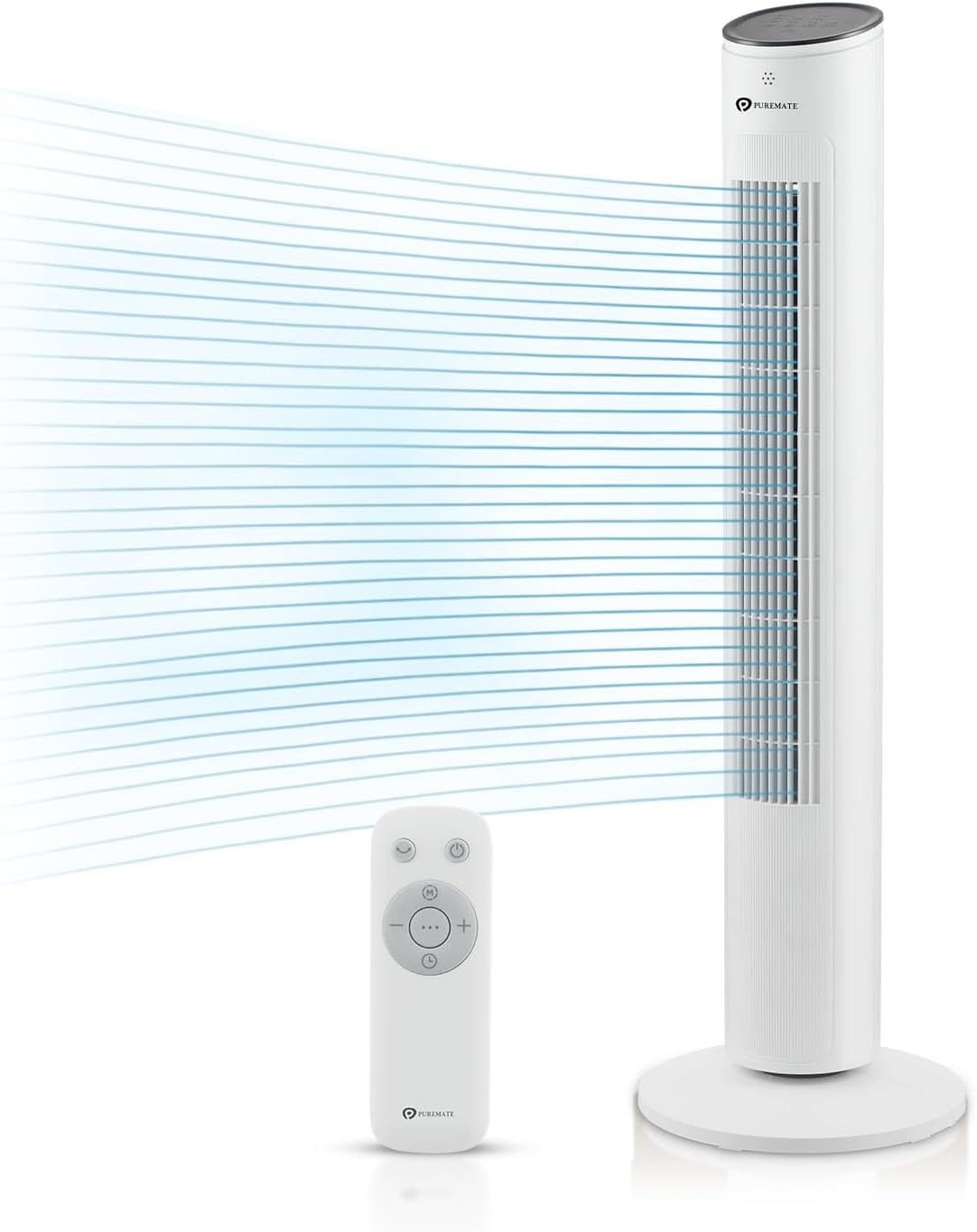 PureMate 43-Inch Oscillating Tower Fan - white