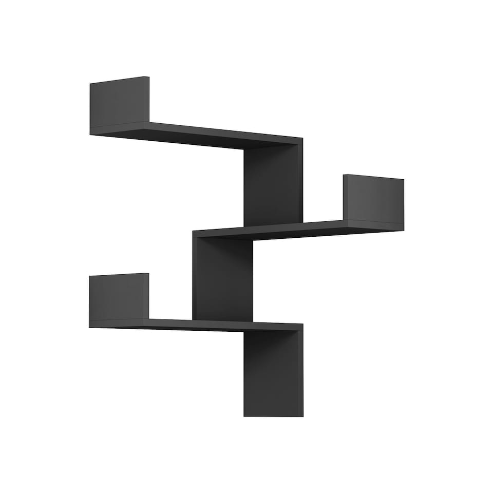 image 1 of Decortie Luksa Corner Wall Shelf 60x60x89cm Anthracite Grey