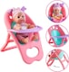 image 7 of 12” My First Baby Doll Play Set – 15 Piece Set with Crib, Mobile, High Chair & Accessories – Soft Body Doll for Kids Ages 3+