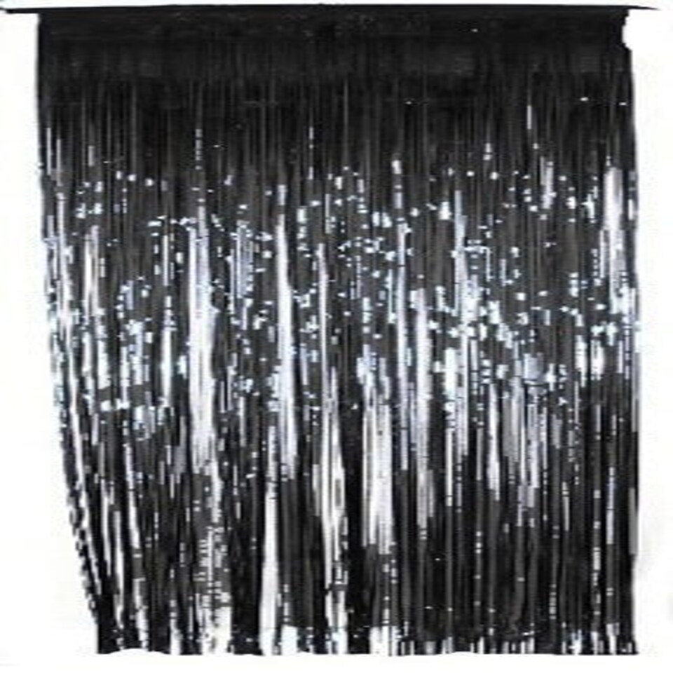 image 1 of Curtain Door Foil Black 1.2cm Cut 92 x 244cm