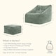 image 7 of Natalia Chenille Adults Bean Bag Armchair and Pouffe, Ready Filled Large Beanbag and Footstool Sage Green | Green | Sage Green | 2