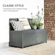 image 6 of Outsunny Wood Storage Bench for Patio, Outdoor Garden Seating, Grey 