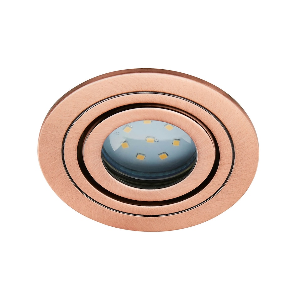 image 1 of BHS Fion Circular IP65 Tiltable Downlight | Copper | Brushed Copper | 1