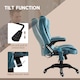 image 6 of Vinsetto Office Chair, Desk Chair with 6-Point Massage and Back Heated, Velvet-Feel Fabric Computer Chair with Arms, Lumbar Support, Blue