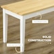 image 4 of HOMCOM Wood Dining Bench Wooden Bench for 2 People, White