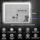 image 3 of HOMCOM 600 x 800 mm Bathroom Mirror with Bluetooth Lights Demister Pad | Silver