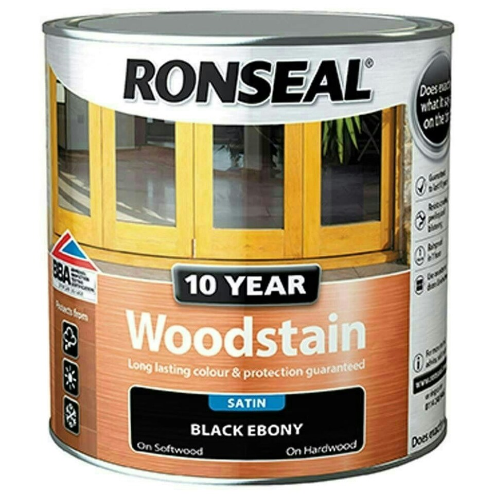 10 Year Woodstain Ebony 750ml - RSL10WSEB750