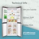 image 6 of HYE 394 Litre No Frost Cross Door American Fridge Freezer, 70cm, Silver - RF01AMCD394S07