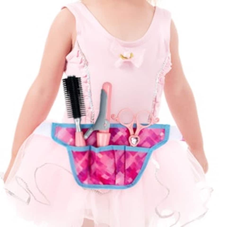 image 1 of 35-Piece Pretend Makeup & Hairdressing Set for Girls – Beauty Salon Role Play Kit with Toy Hairdryer, Mirror & Makeup – Portable Bag Included