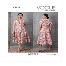 Vogue 1898 Paper Sewing Pattern – Women’s Dress, Size B5 (8–10–12–14–16), Advanced