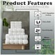 image 3 of VELVETIO 8 Piece Towel Bale Set Boston Shiny Stripe Pattern - 100% Cotton, 450 GSM Green | Duck Egg