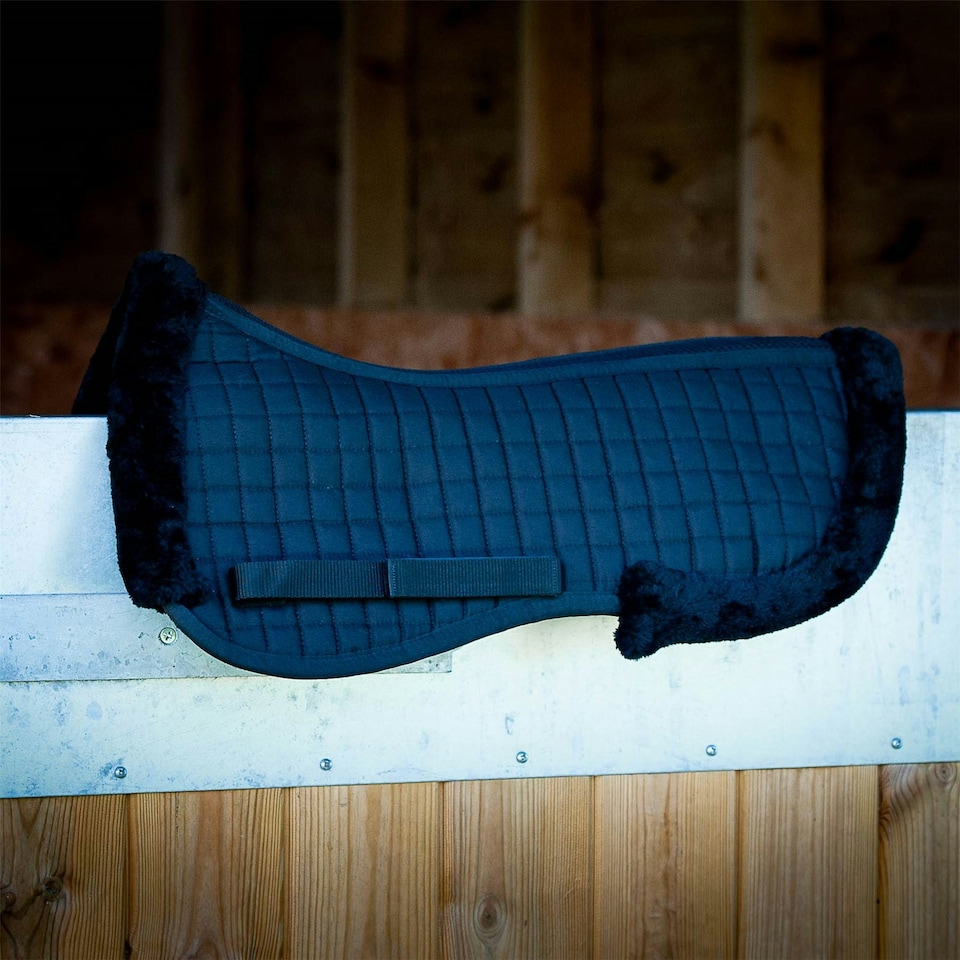 image 1 of Gallop Equestrian Prestige Fully Lined Half Saddle Pad White | Size: One Size
Colour: White