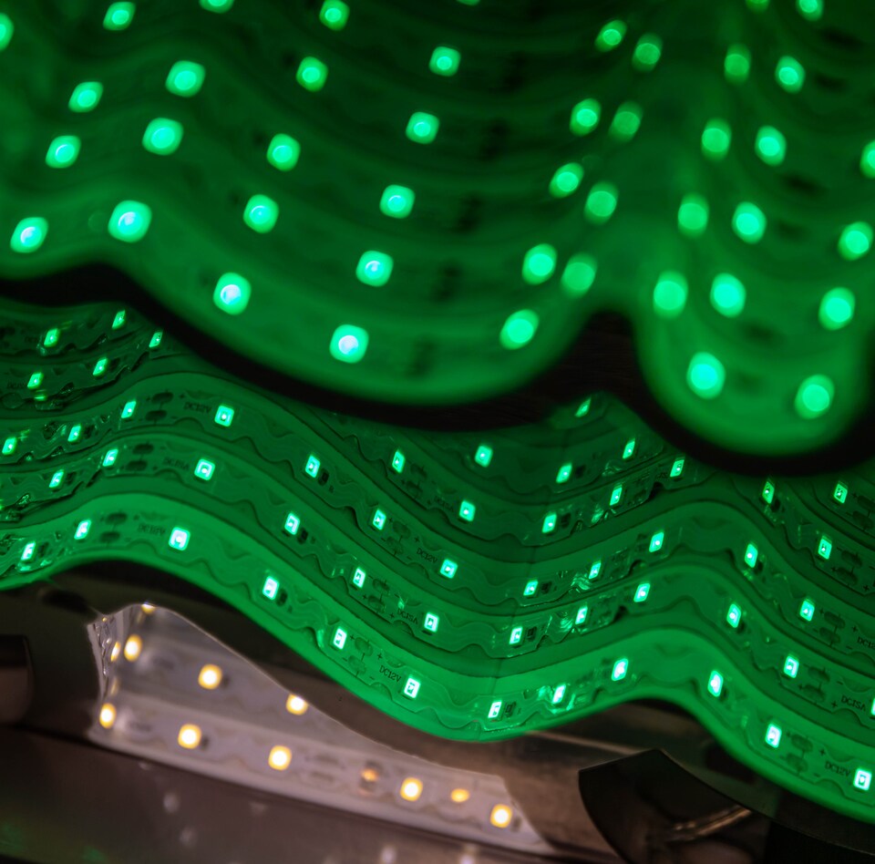 image 1 of 60cm Infinity Standing Christmas Tree on Metal Base with Green LEDs