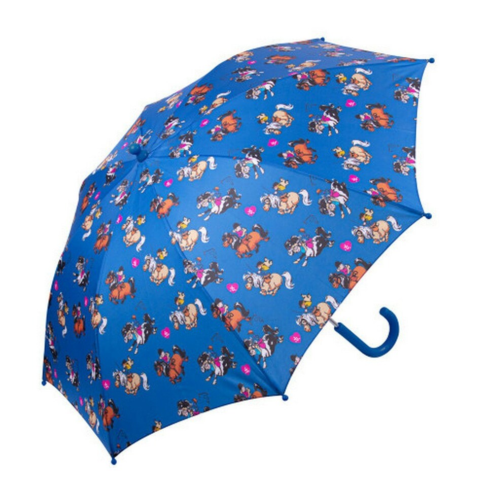 image 1 of Hy Childrens/Kids Thelwell Collection Race Stick Umbrella - Cobalt Blue - One Size