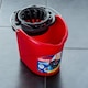 image 10 of Vileda Supermocio Bucket and Torsion Wringer Red Mop Bucket Durable Plastic Easy Water Extraction for Home Cleaning