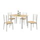 image 1 of 5 Piece Beech Effect Wooden And Metal Dining Set