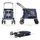 image 4 of PawHut One-click Foldable Pet Stroller w/ Mesh Windows, for Small Pets - Blue