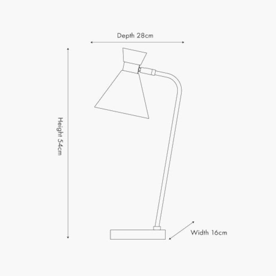 image 1 of Black and Brushed Silver Metal Table Lamp Black | Silver