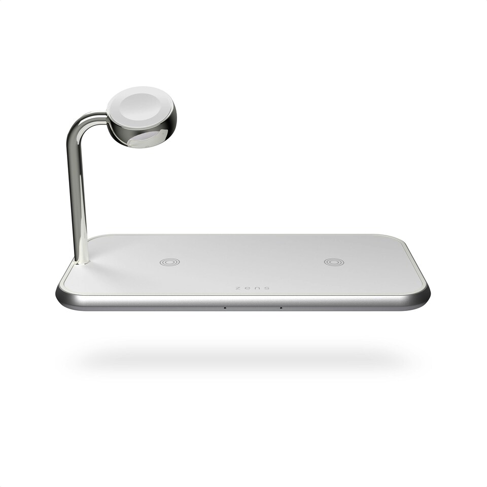 image 1 of Zens Dual+Watch Wireless Charger (incl. Wall Charger) - white