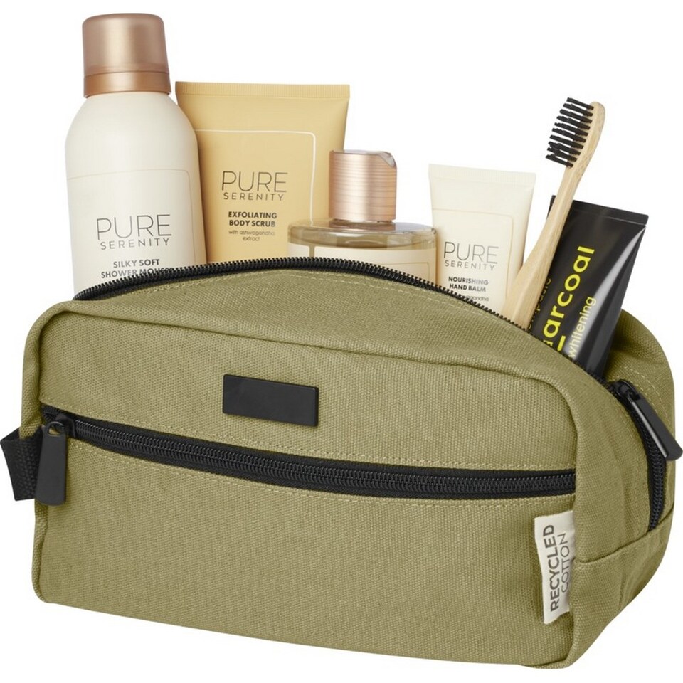 image 1 of Joey Canvas 3.5L Toiletry Bag | Green | Olive | One Size | 1