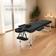 image 9 of Massage Table - 2-zone bed, aluminium frame, with carry bag, head- and armrests | Black | black | 1