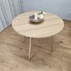 image 7 of Dining Table Beige Wood Kitchen Place for 4 Seats, Dining Table Only (Beige H 75 x L 90 x W 90 cm) Brown