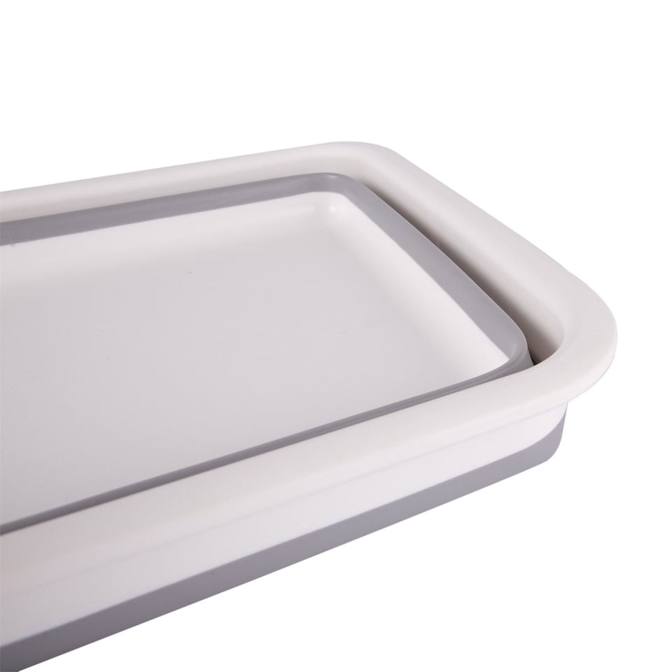 image 1 of Ashley Collapsible Plastic Washing Up Bowl - 7L - White/Grey | White | White/Grey