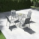 image 2 of Mesh Metal 4 Seater Dining Set with Cushions