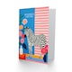 image 2 of Colourful Modern Bright Stripes Flowers Zebra Niece Birthday Card