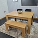 image 8 of Dining Table Set with 2 Chairs Dining Room and Kitchen table set of 2, and Bench Brown