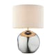 image 8 of Set of 2 Lola - Smoke Mirror Dimpled Glass 43cm Table Lamps