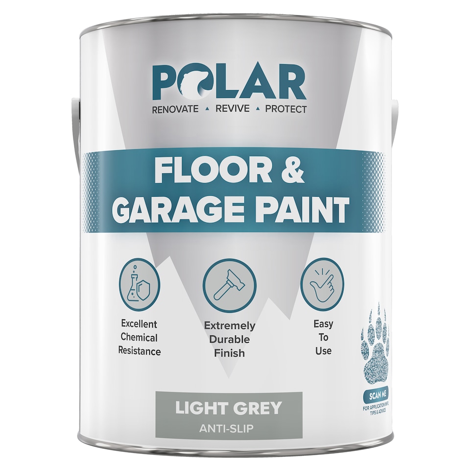 image 1 of Polar Anti-Slip Floor & Garage Paint Heavy Duty | Grey | Light Grey | 5 litre