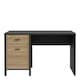 image 2 of High Rock Desk in Matt Black/Riviera Oak