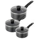 image 1 of Easy Induction 3pc Saucepan Set Black