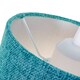image 3 of Contemporary and Sleek Teal Linen Fabric 6 Cylindrical Lamp Shade 60w Maximum | Blue