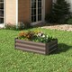 image 2 of Living and Home Galvanized Steel Rectangular Raised Garden Bed- Brown- 100cm W x 60cm D x 30cm H