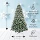 image 4 of Neo 2.1 m 7 ft Christmas Xmas Tree Flocked Snowy Effect Fake Pine Cone Red Berries Metal Stand Flocked Tips | Green