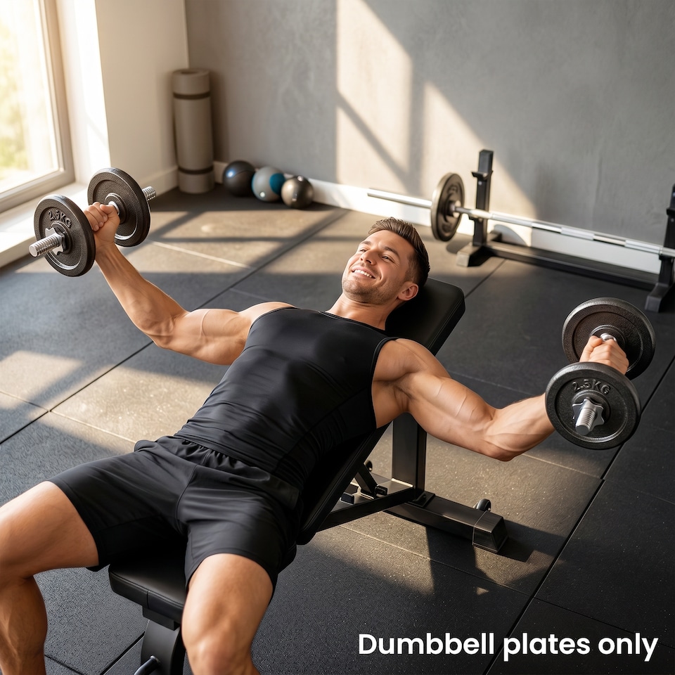 image 1 of SPORTNOW Weight Plates Set, 1"/2.5cm Weight Disc Pair, 4 x 2.5kg