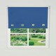 image 3 of 60cm Blue Square Eyelet Edge Roller Blind Blue | Blue