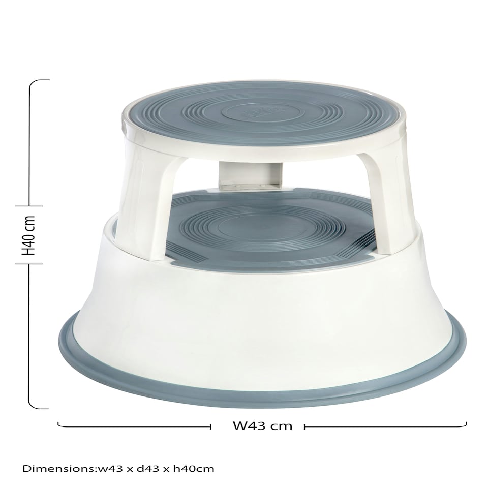 image 1 of Essentials by Premier 2 Tier White Step Stool